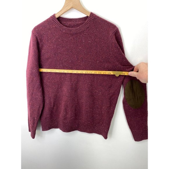 Men's Crew Neck Long Sleeve Sweater Red Size One - Picture 4 of 5